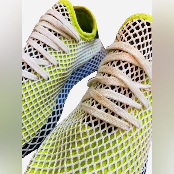 SOLD. ADIDAS mens B2779 slime lime green Deerupt Running Sneakers athletic shoes - Picture 6 of 13